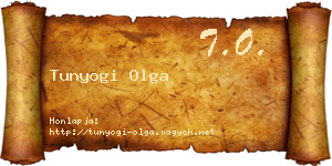 Tunyogi Olga névjegykártya