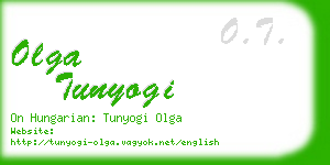 olga tunyogi business card